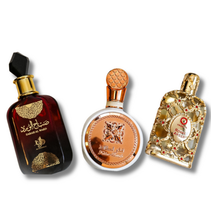 Sada 3 Parfémů | Sabah Al Ward · Fakhar · Royal Amber