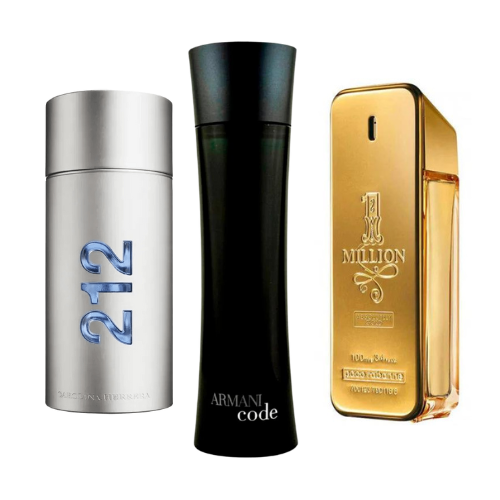 Sada 3 Parfémů | 212 Muži NYC, Paco Rabanne One Million, Armani Code Homme 100 ml