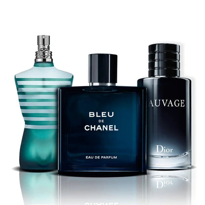 Sada 3 Parfémů | Le Male, Bleu de Chanel a Sauvage (100 ml)